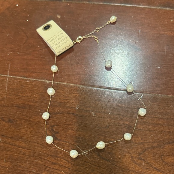 Anthropologie Jewelry - NEW Anthropologie Spaced Pearl Delicate Necklace